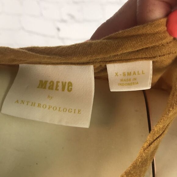 Anthropologie Maeve Bare Shoulder Tee XS EUC - Picture 6 of 6